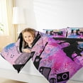 thumbnail image 4 of Erosebridal Princess Print Comforter Sets Full Size, Rock and Roll Comforters & Duvets, Musical Instruments Reversible Bedding Full Comforter Set, Microfiber Bedroom Decor, 3pcs, 4 of 7