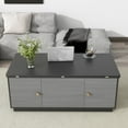 thumbnail image 2 of TSKER Modern Gray Multi-functional Rectangle Lift-top Coffee Table Extendable with Storage, 2 of 9
