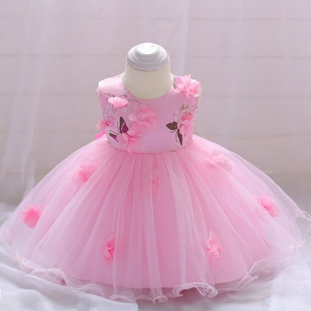 

Bullpiano Baby Girl Lace Dress Toddler Tulle Sleeveless Princess Party Wedding Pageant Toddler Baby Girls Party Tutu Gown Dresses