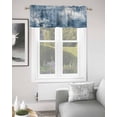 thumbnail image 2 of Blue Grey Kitchen Curtain Valances for Windows Farmhouse Short Curtains, Oil Painting Modern Abstract Rod Pocket Valance Curtain for Bedroom Cafe Living Room 60"x18", 2 of 8