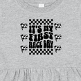 thumbnail image 4 of Inktastic First Race Day Car Flags Auto Racing Girls Baby Dress, 4 of 5