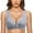 Grey, variant on Women's Front-Close Lace Wireless Bra, Plus Size Comfort T-Back Seamless Bra, Full Coverage Supportive Unlined Bra for Large Bust, 6 Colors, M-5XL