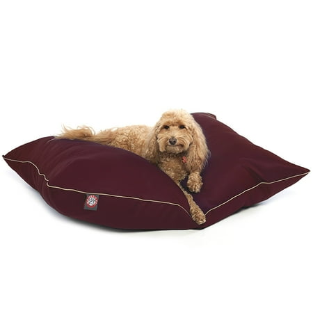UPC: 0788995653547 | Majestic Pet Solid Color Super Value Dog Bed Machine Washable Burgundy Medium 28  x 35  x 7