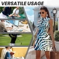 thumbnail image 6 of Uorisanigo Zebra Print Couple Matching Outfit Golf Shirts for Men Short Sleeve Summer Sports Tops and Womens Golf Dress with Shorts and Pockets Pockets Tennis Workout Dresses, 6 of 8