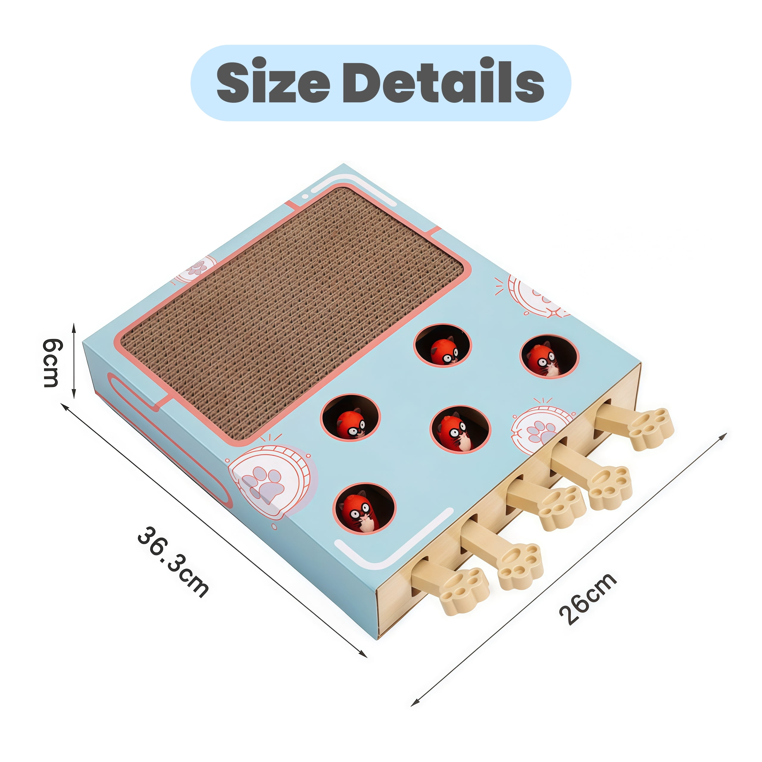 interactive Cat Toy with Cardboard Material for Fun Scratching and Play