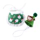 thumbnail image 2 of Conjunto de gorro y babero Salvador Navidad para perros y gatos pequeños Verde, 2 of 10
