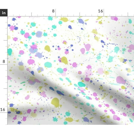 Easter Eggs Splatter Paint Spots Dots Splash Spoonflower Fabric by the Yard