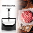 thumbnail image 3 of Prensa Para Hacer Hamburguesas De Acero Inoxidable, Liberación De Resorte Fácil De Hacer Para Cocina Casera, Color Negro, 3 of 7