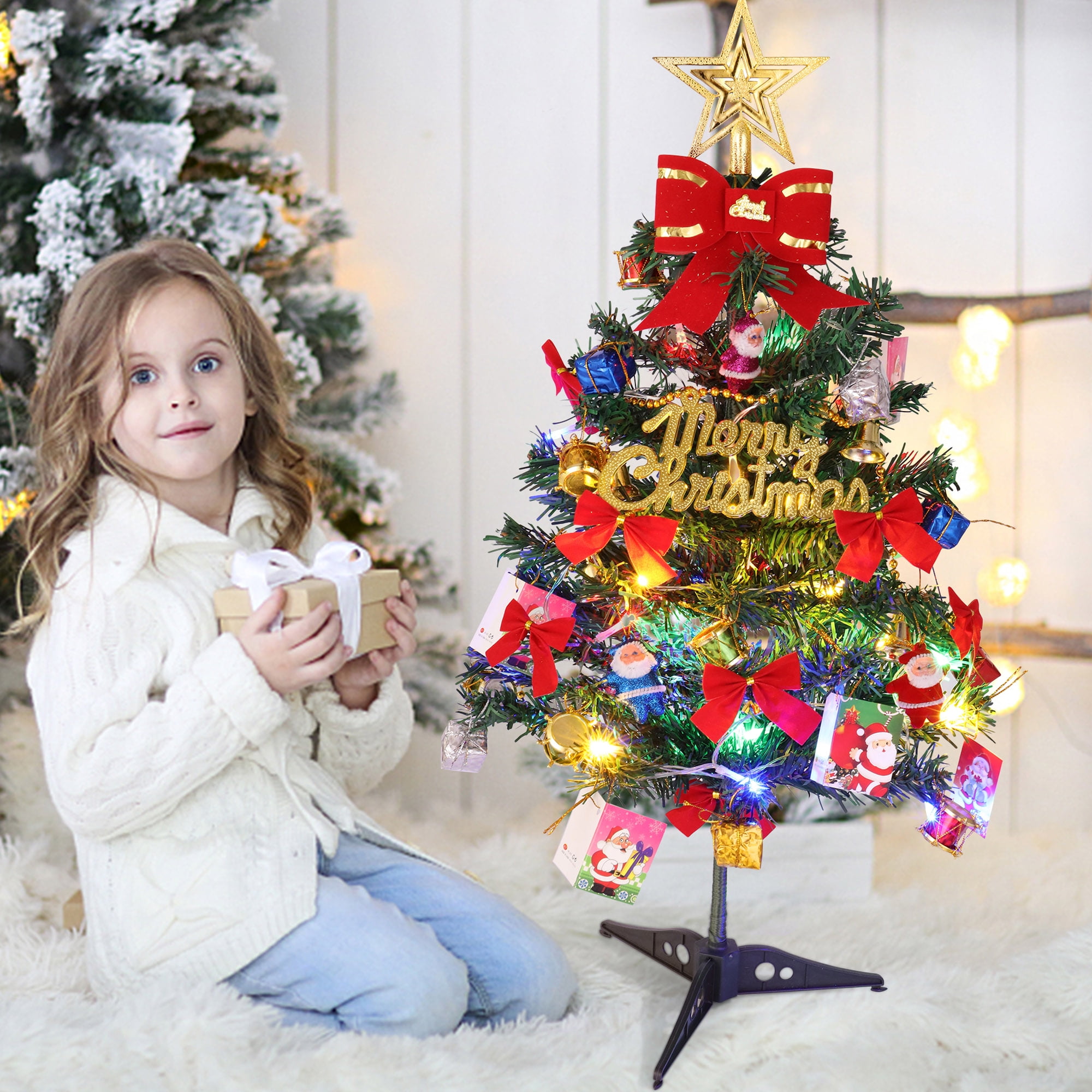 SAYFUT Christmas Tree Tabletop, 2 Feet Tabletop Mini Artificial