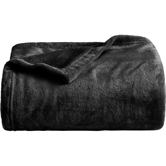 Cobija Bluelander King Size, Diseño Liso, Negro