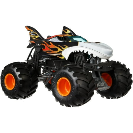 Hot Wheels Monster Trucks 1 24 Scale Shark Wreak Vehicle Walmart Com