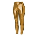 thumbnail image 3 of Yanyanz Women's Pants, Women's Metallic Leggings Shiny Trousers with High Waist Shiny Leggings In Look for Dance Costume with Pocket, Pants for Women, Women's Leather, 3 of 6