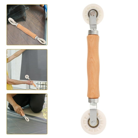 Minkissy Window Screen Tools 1Pcs Multi Color Wooden Handle Spline Roller for Repair