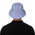 thumbnail image 5 of Honeii Strawberry And Flowers for Unisex Bucket Hat Waterproof Rain Hat Reversible Shiny Rave Bucket Hat for Concert Festival Boonie Cap, 5 of 6