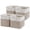 White&Beige-13"x13"x13", variant on Cube Storage Bins White&Beige-12"x12"x12" Collapsible Fabric Organizer for Home Office Closet Clothes Toys