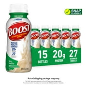 (2 pack) BOOST 20g High Protein Nutritional Drink Shakes, Very Vanilla, 8 fl oz, 15 Pack