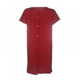 thumbnail image 5 of Baywell Back Button down Delivery Hospital Gown for Women Casual Sleep Nightshirt Nursing Dress Maternity Sleepdress, Red, M, 5 of 7