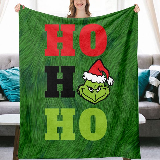Dr. Seuss The Grinch Christmas Super Soft Blanket Micro Fleece Warm Cozy Throw Blanket Ultra