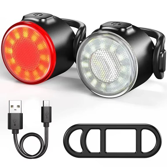 BUCKLOS Bike Light USB Rechargeable LED Bicycle Lamp Cycling Front and Rear Bike Light Set Lamp for Bicycle Flashlight Lantern