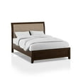 thumbnail image 2 of FOA Nimmo 5pc Walnut Wood Bed Set - Queen + 2 Nightstands + Dresser + Mirror, 2 of 9