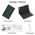 thumbnail image 5 of iPad Case Keyboard 10.2 10.5 in, for iPad 9th/8th/7th Gen 10.2 in, iPad Pro, Air 3rd Gen 10.5 in, Detachable Backlit Wireless Keyboard with Magnetic Protective Cover and Built-in Pencil Holder (Black), 5 of 10