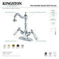 thumbnail image 6 of Kingston Brass KS1493WLL Wilshire Double-Handle Vessel Sink Faucet, Antique Brass, 6 of 7