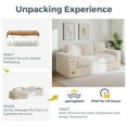 thumbnail image 4 of BYBYME Folding Sofa Bed,8 Inch Memory Foam Mattress Convertible Floor Sofa with Pillows,High Density Support Foam,Portable Sleeper Chair,Multifunctional Floor Sofa for Living Room Bedroom,Beige, 4 of 11