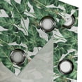 thumbnail image 4 of Ambesonne Leaves Grommet Curtain, Tropical Botany Leafy Garden, 50"x60", Green Cinnamon and White, 4 of 5