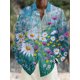 thumbnail image 1 of Camisa hawaiana para hombre con cuello estampado y camisa larga abotonada, diseñador de moda urbana para hombre de moda y lujosa, 1 of 6