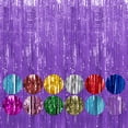 thumbnail image 1 of Destyer Versatile Aluminium Foil Photo Backdrop For Various Occasions Glittering Backdrops Easy To Assemble Light Purple 8.2ft,1pc 3Set, 1 of 1