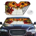 thumbnail image 2 of Kdxio Thanksgiving With Autumn Print Windshield Sun Shade,UV Rays and Sun Heat Protection,Sunshade for Car Windshield,Car Shade Front Windshield - Medium, 2 of 6