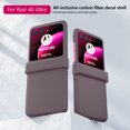 thumbnail image 5 of for Motorola Razr 40 Ultra Case with Hinge Protection, Carbon Fiber Texture Slim Shockproof Durable Anti-Scratch Hard PC Protective Phone Cover Case for Motorola Razr 40 Ultra, Brown, 5 of 6