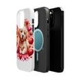 thumbnail image 2 of DistinctInk MagSafe Tough Case for Apple iPhone 13 Pro (6.1" Screen) - Valentine's Day Golden Retriever Puppy - Slim Profile Design, 2 of 6