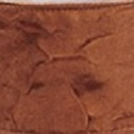 Chocolate Brown Satin Ribbon - Chocolate Brown Crinkled Satin Silk Wired Craft Ribbon 6