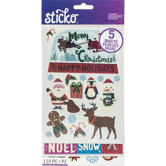 Sticko Themed Flip Pack Stickers 119/Pkg-Holiday
