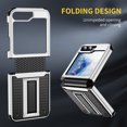 thumbnail image 6 of Dteck for Samsung Galaxy Z Flip 5 Case with Hinge Protection, Full Body Military Drop Shockproof Rugged Case with Screen Protector for Samsung Galaxy Z Flip5 with Kickstand, White, 6 of 8