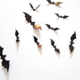 thumbnail image 2 of DIY Suministros para fiestas de Halloween PVC 3D Decorativo Murciélagos aterradores Etiqueta de la pared, Decoración de la víspera de Halloween Juego de decoración de ventanas para el hogar, 12 pieza TUNC Sencillez, 2 of 3