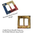 thumbnail image 5 of Urbalabs Great State Of Texas Rustic Western Decorative Light Switch Outlet Wall Plate Covers Antique Country Home Rustic Light Switch Covers Single Double 2 Gang Switch Plates (2 Gang Rocker), 5 of 7