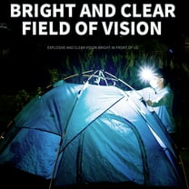 Pebbuoy LED Headlamp Rechargeable Cap Light with Motion Sensor IPX4 Waterproof 180-Degree Rotatable Clip-on Flashlight Outdoor Hat Light