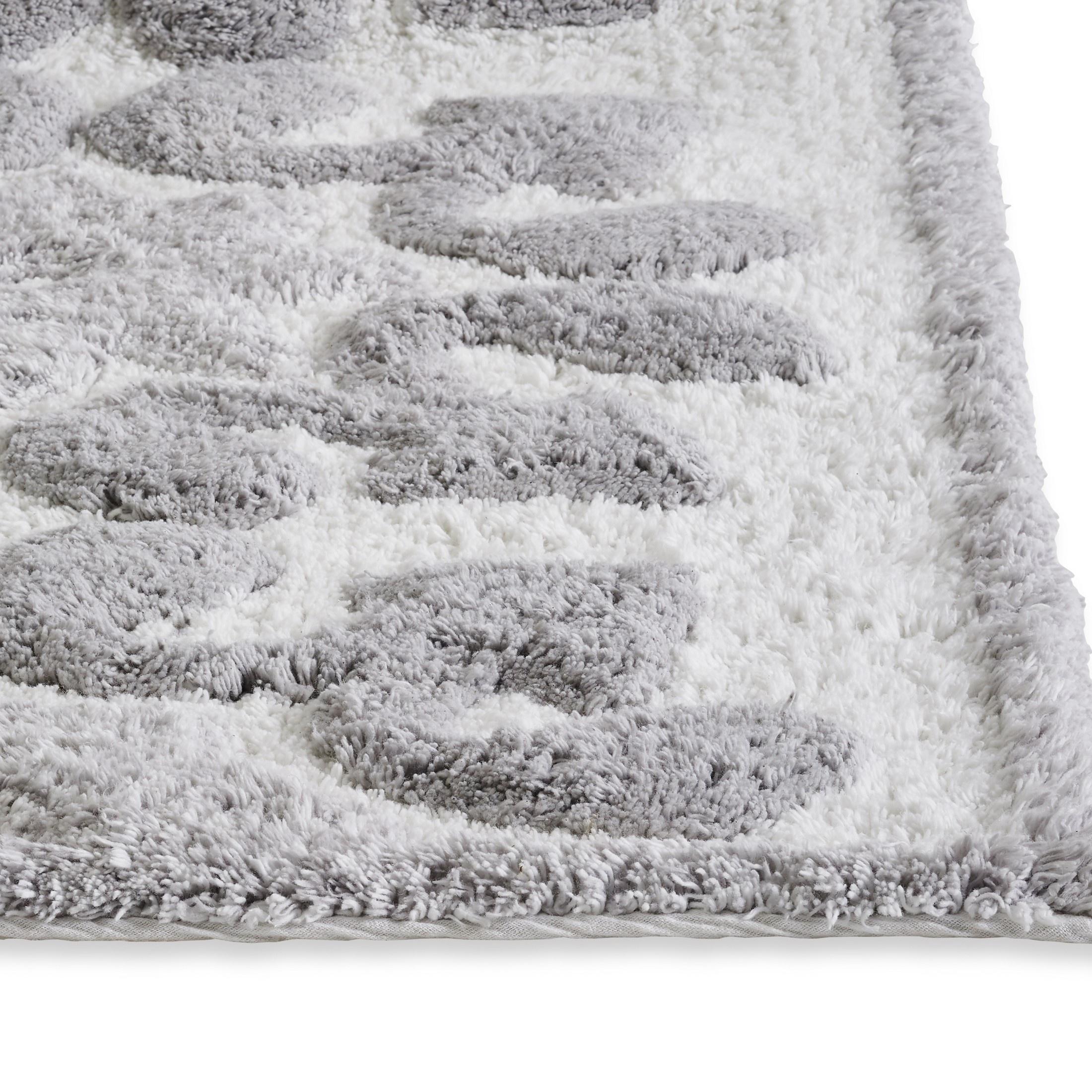 Better Homes & Gardens Medallion Grey Cotton Bath Rug Set, 2-Piece