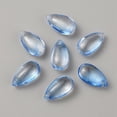 thumbnail image 2 of 100 pc Handmade Lampwork Charms with Glitter Powder Teardrop Charm Cornflower Blue 14x7.5x5~6mm Hole: 1mm, 2 of 2