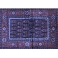 thumbnail image 1 of Ahgly Company Machine Washable Indoor Rectangle Persian Blue Traditional Area Rugs, 4' x 6', 1 of 4