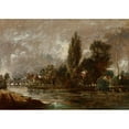 thumbnail image 2 of John Constable 24x18 Black Ornate Framed Double Matted Museum Art Print Titled: Harnham Bridge, Salisbury (1821), 2 of 5