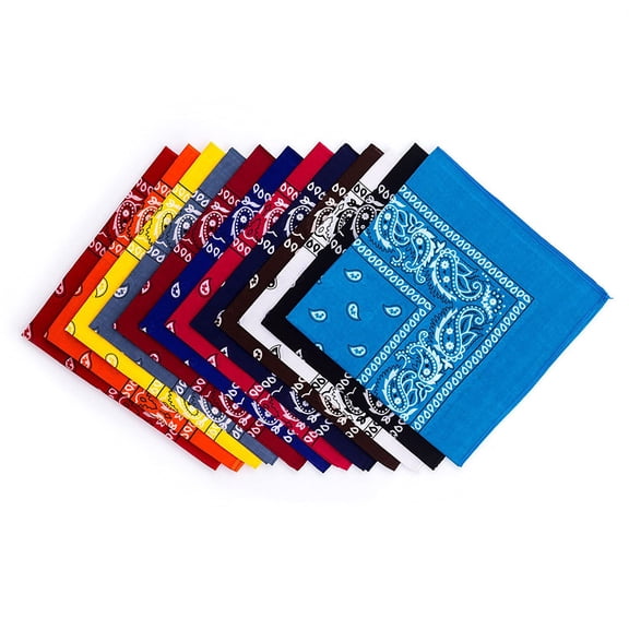 12PC Bandanas For Men And Women Fashion Bandana Soft And Durable Bandana