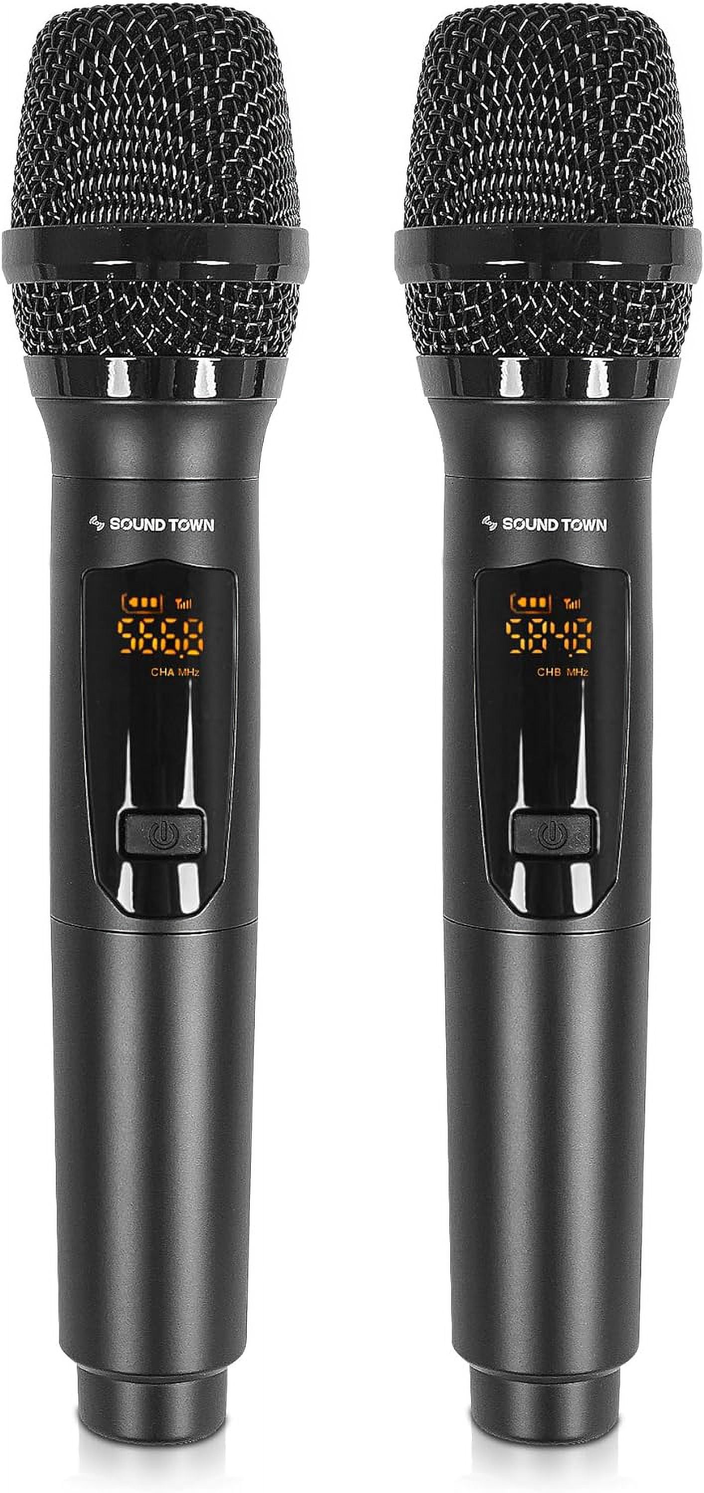 Sound Town 16 Channels Wireless Microphone Karaoke Mixer System w/ 2 Wireless Mics, HD ARC, Optical (Toslink), AUX, Supports Smart TV, Media Box, PC, Bluetooth, Soundbar, Receiver (SWM15-MAX)