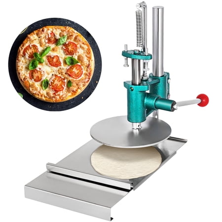 VEVOR Pizza Pastry Press Machine Stainless Steel Household Pizza Dough Pastry Manual Press Machine Metal Plate Diameter (7.87inches)