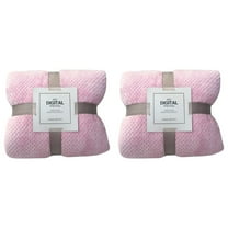 MZXELPRJD 2 Packs Fleece Blanket Throw Winter Warm Plaid Bed Blanket Large Mesh Flannel Blankets Thick Breathable Soft Blanket Womens Gifts for Christmas