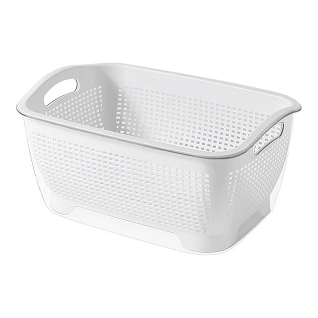 Coladores de alimentos, colador de cocina, juego de cuencos para frutas blanco pequeño