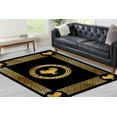 thumbnail image 3 of Gold Rug, Step Rugs, Greek Pattern Rugs, Modern Rugs, Living Room Rug, Black Rug, Front Door Rug, Kitchen Rug, Corridor Rug, Luxury Rug, 5.9'x9.2' - 180x280 cm, 3 of 7
