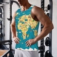 thumbnail image 5 of Salouo World Map With Landmarks for Men's Tank Tops,Sleeveless Muscle Shirts for Men Quick Dry Workout Tank Top Gym Muscle Tee Fitness Bodybuilding Sleeveless T Shirt-4X-Large, 5 of 7